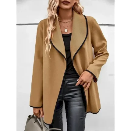 Women's Winter Coat Outdoor Street Daily Wear Fall Winter Regular Coat Regular Fit Thermal Warm Breathable Stylish Casual Jacket Long Sleeve Plain Ove - Image 3