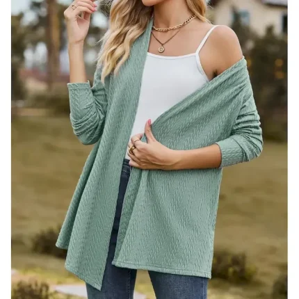 Women's Coat Party Patchwork Solid Color Windproof Fashion Loose Fit Outerwear Long Sleeve Fall Black S 2025 - Image 4