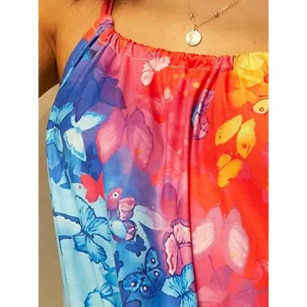 Women's Mini Dress Petite Dress Sundress Shift Dress Summer Dress Tropical Sexy Casual Vacation Daily Beach Loose Fit Color Gradient Sleeveless Crew N - Image 4
