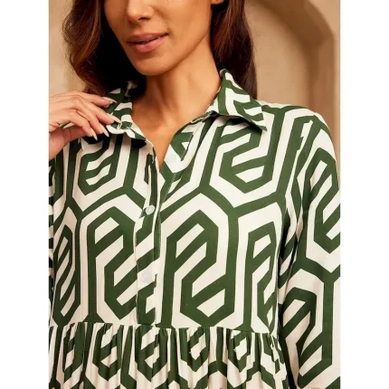 Geometric Print Maxi Dress Resort Wear 2025 - Image 3