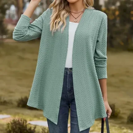 Women's Coat Party Patchwork Solid Color Windproof Fashion Loose Fit Outerwear Long Sleeve Fall Black S 2025 - Image 5